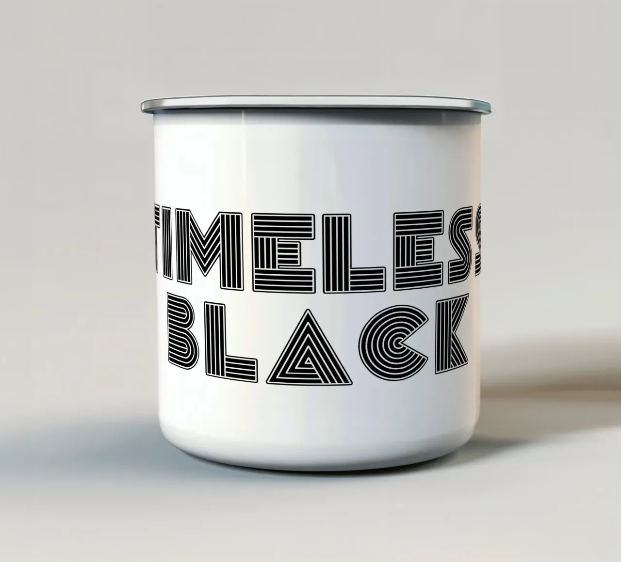 Timeless black tazza in smalto da TijanaArtStudio88