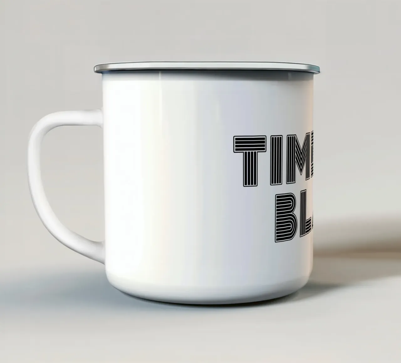 Timeless black tazza in smalto da TijanaArtStudio88