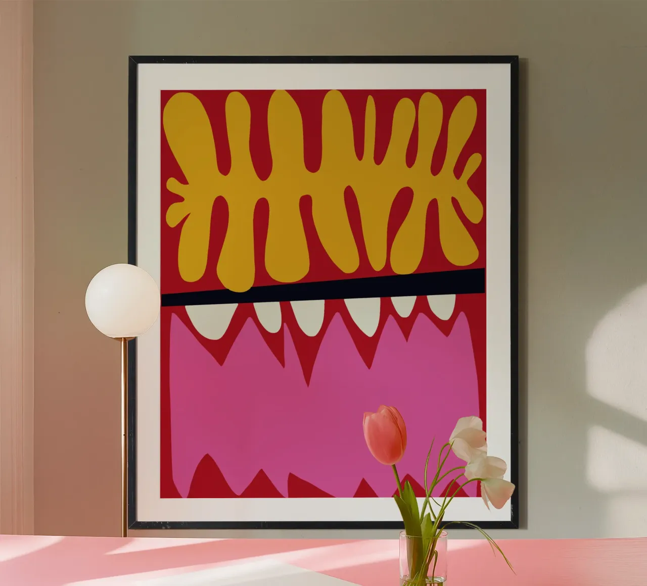 Red and pink coral poster da Little Dean