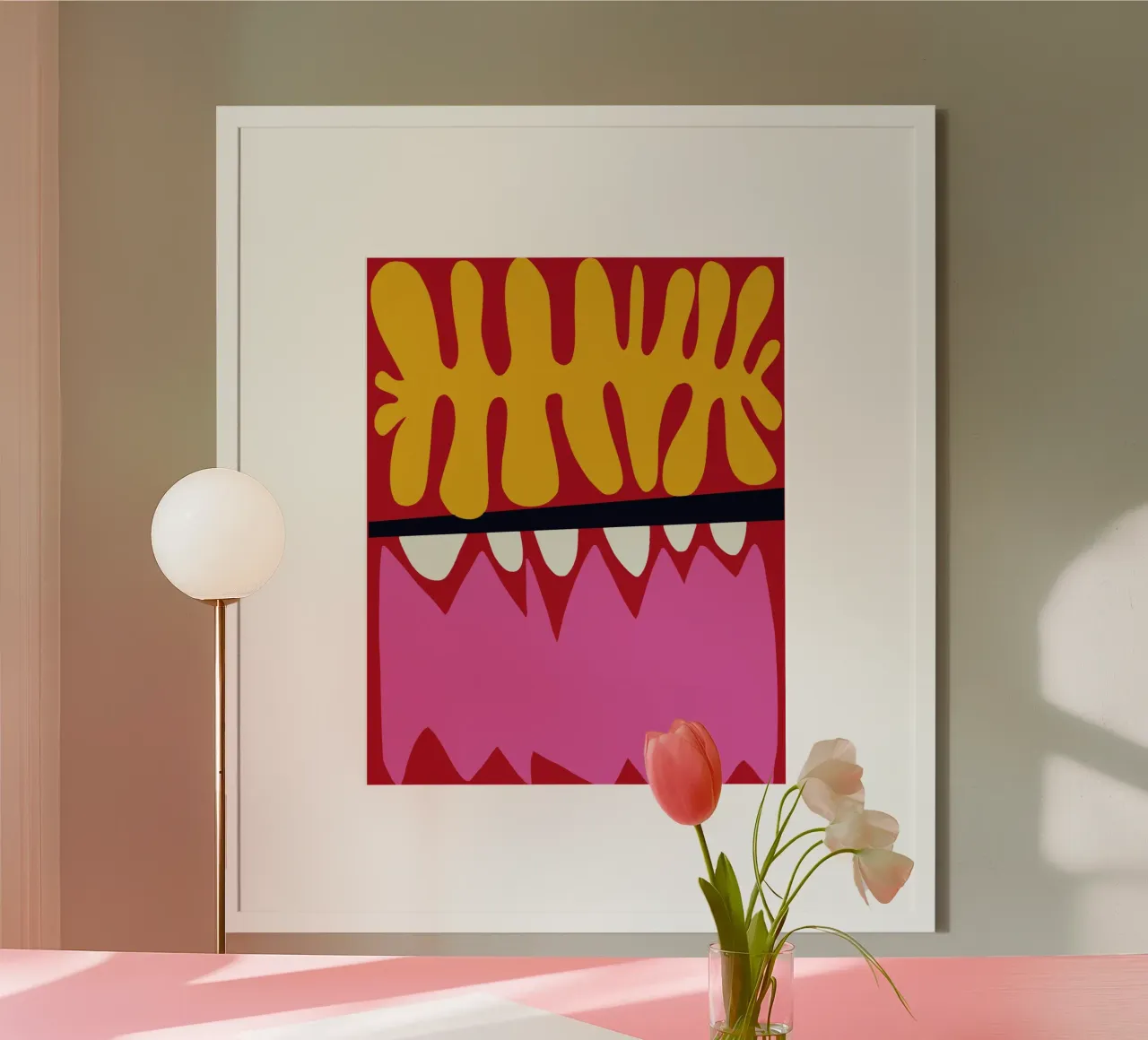 Red and pink coral poster da Little Dean