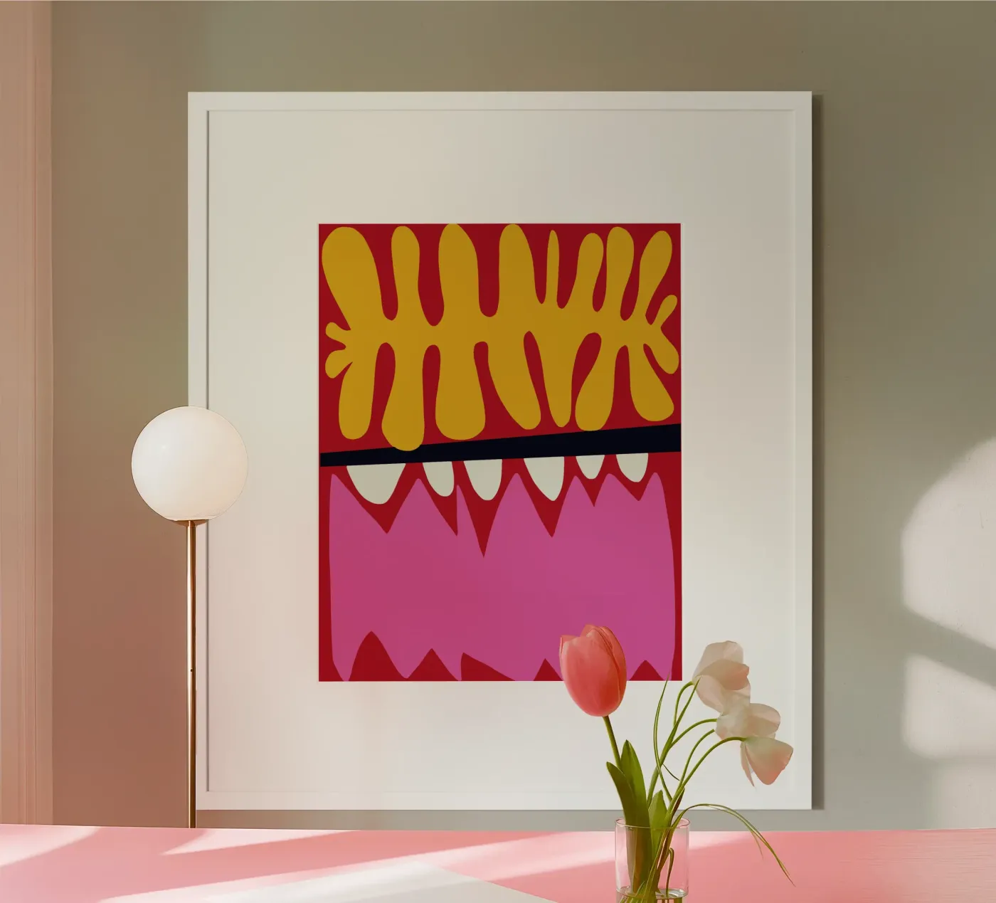 Rosso e rosa corallo poster da Little Dean