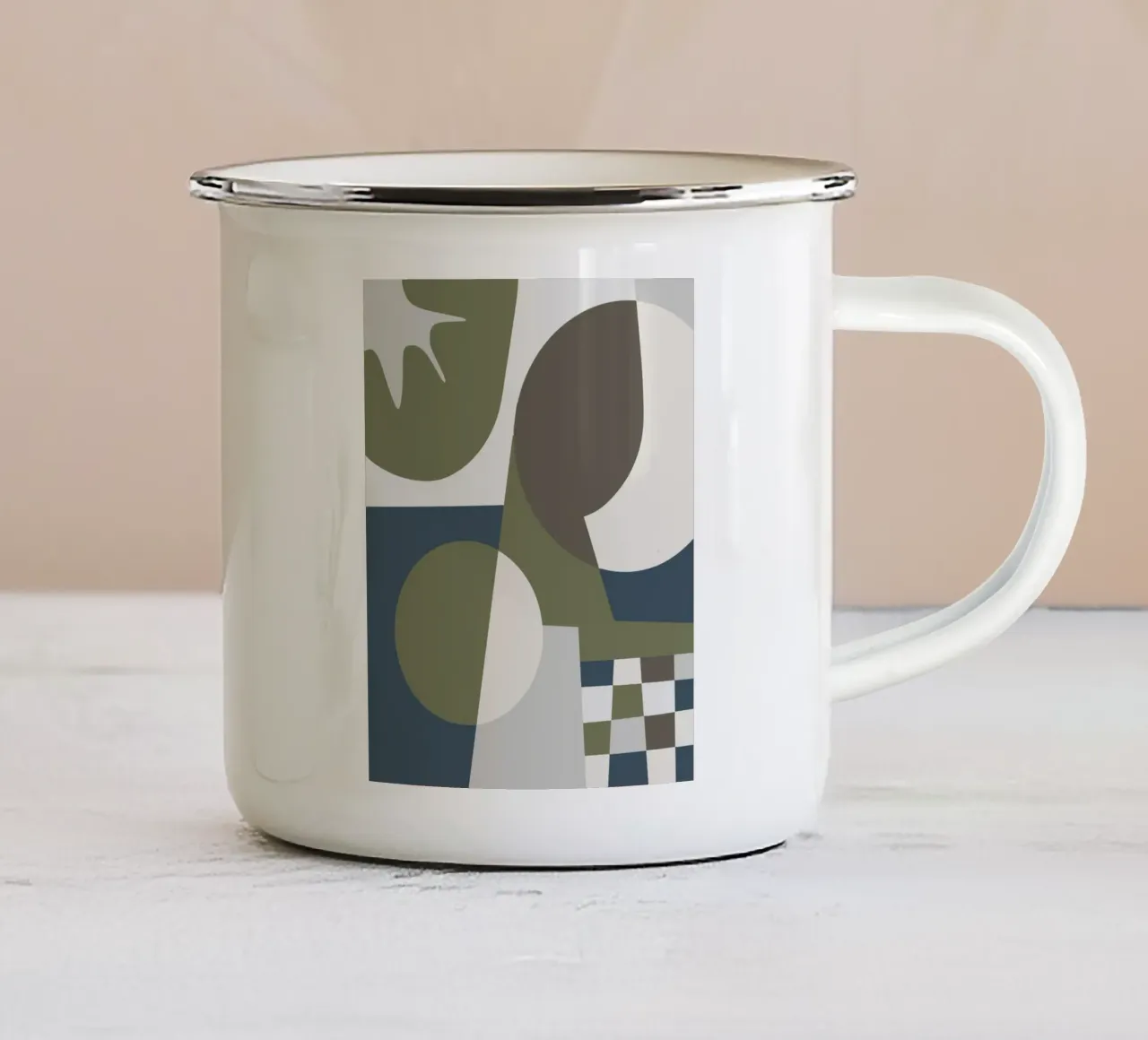 Piastrelle scandinave 02 tazza in smalto da Little Dean