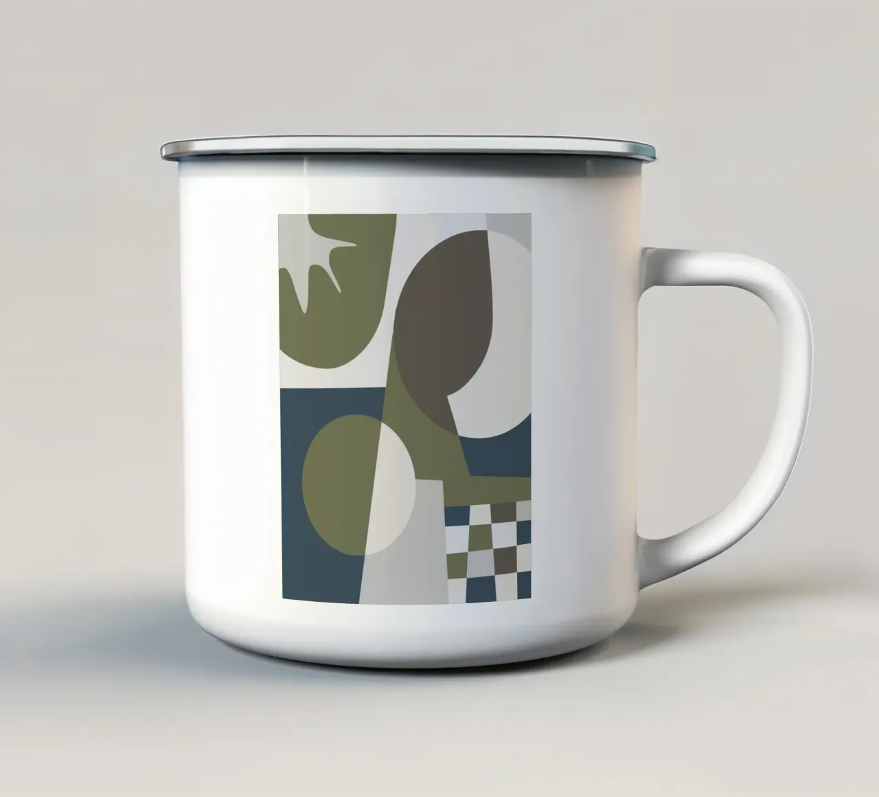 Piastrelle scandinave 02 tazza in smalto da Little Dean
