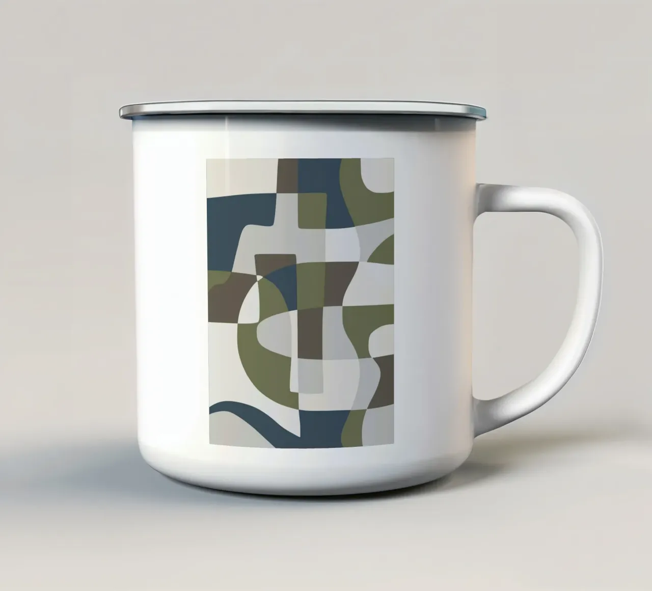 Piastrelle scandinave 03 tazza in smalto da Little Dean