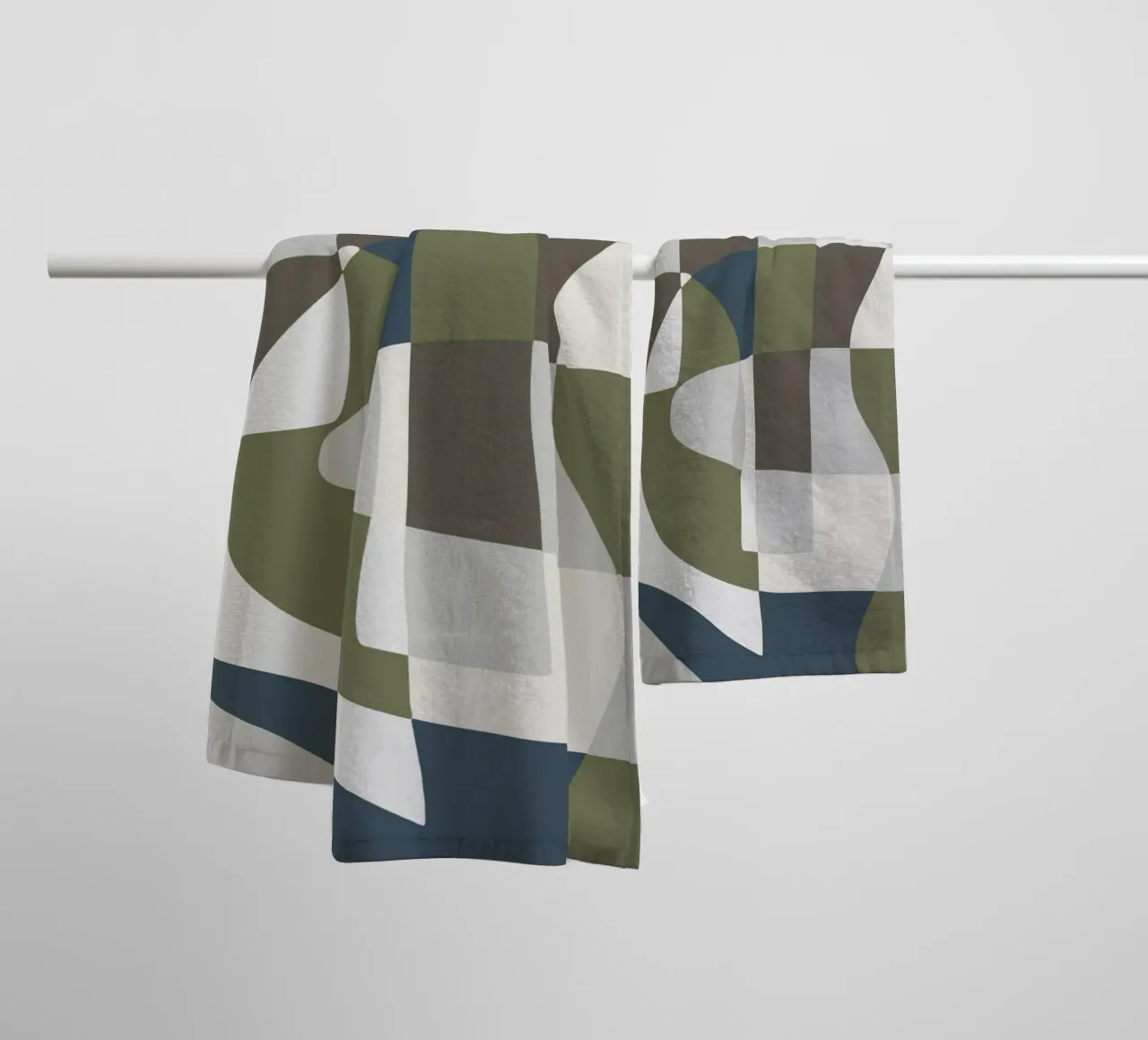 Scandinavian tiles 03 towel by Little Dean