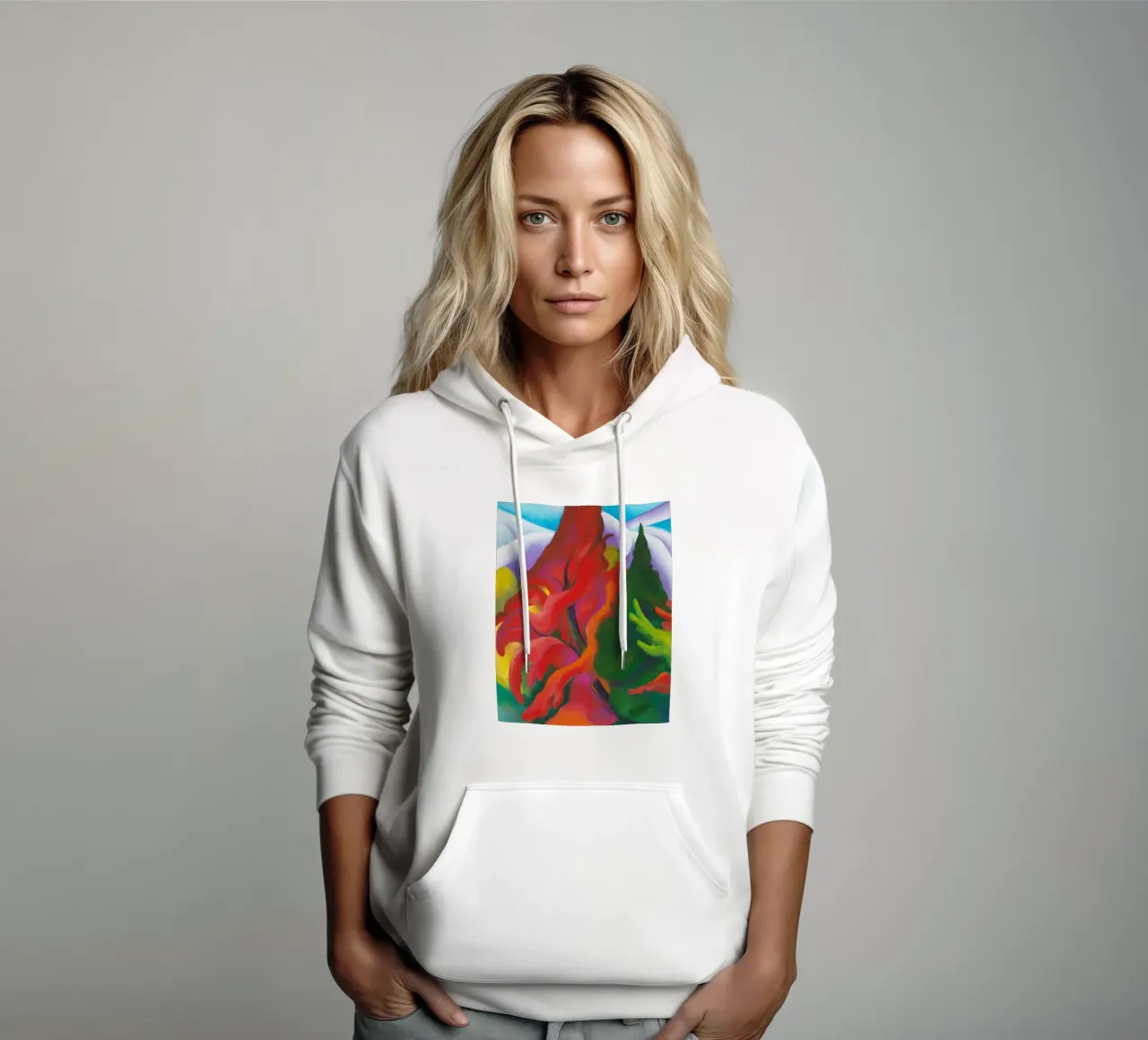 Alberi di Georgia O'Keeffe in autunno felpa con cappuccio da Classic Art Prints
