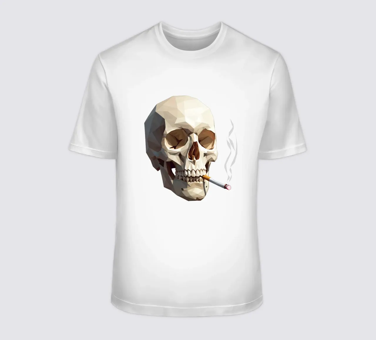 Cranio di uno scheletro con sigaretta accesa t-shirt da Low Profile
