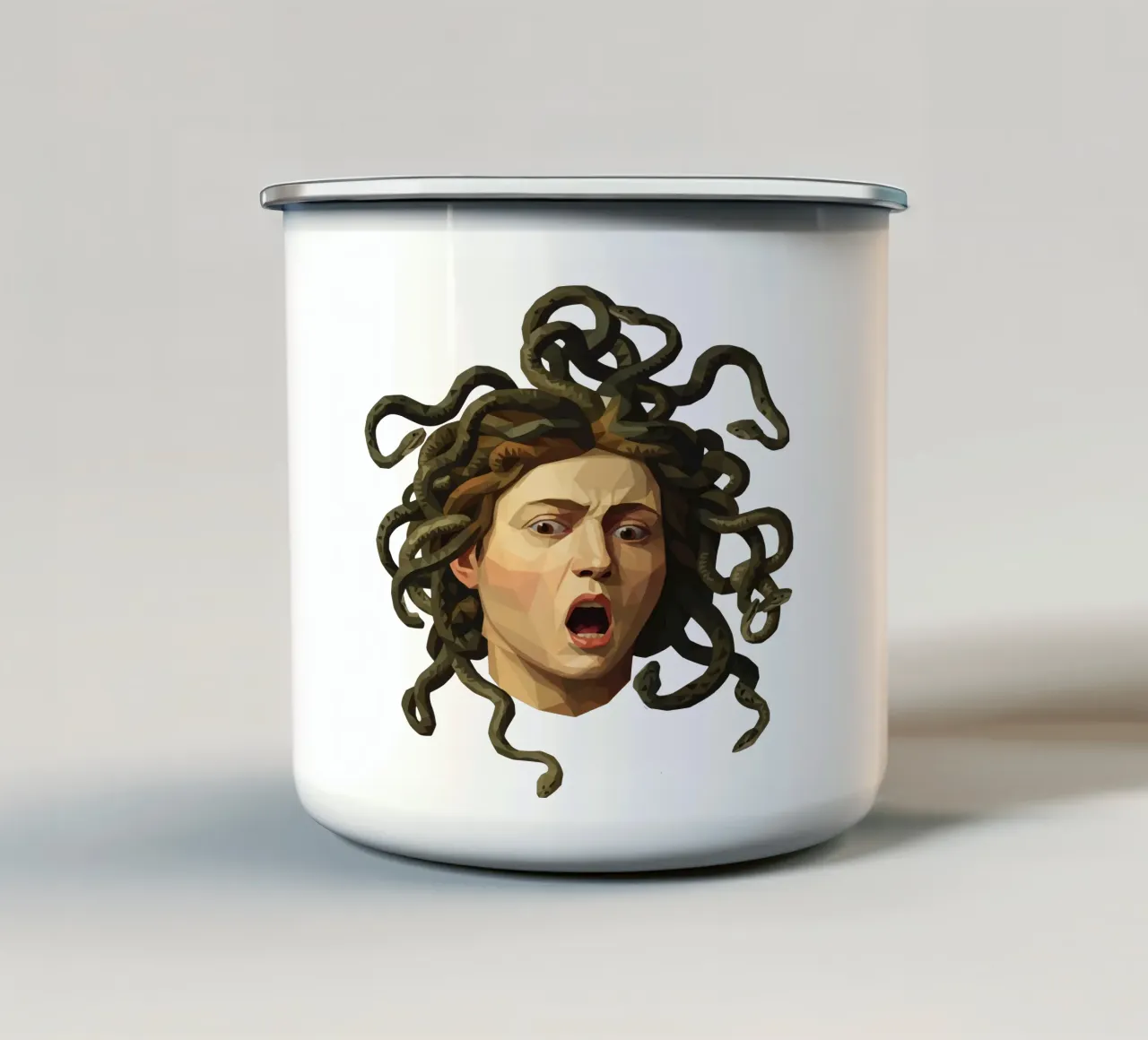 Medusa Lowpoly tazza in smalto da Low Profile