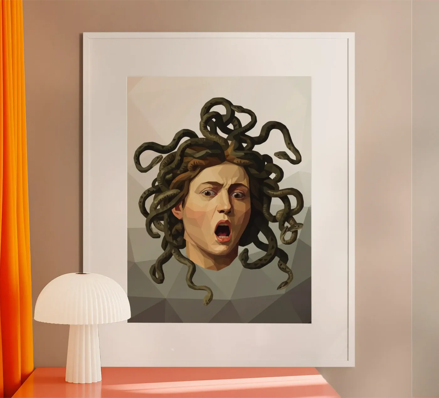 Medusa Lowpoly poster da Classical Modern Art