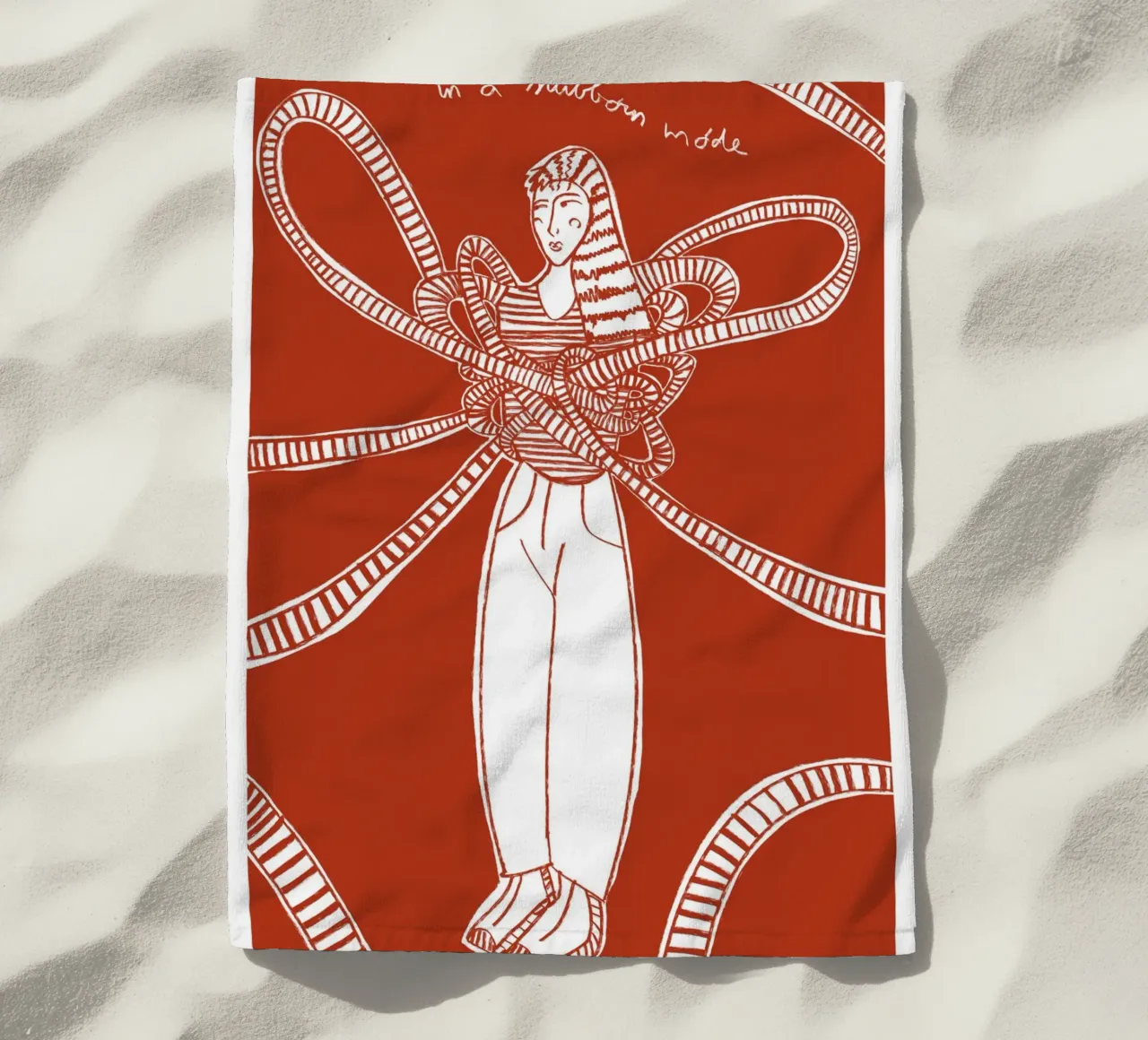 Essere testardi telo mare da Mela Patterns