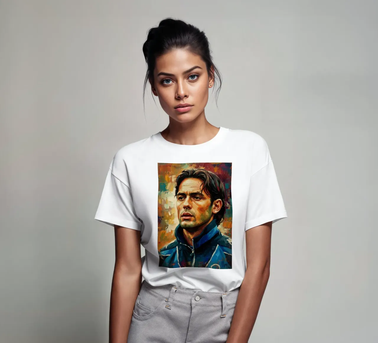 Filippo Inzaghi abstract art t-shirt da Lembayung art