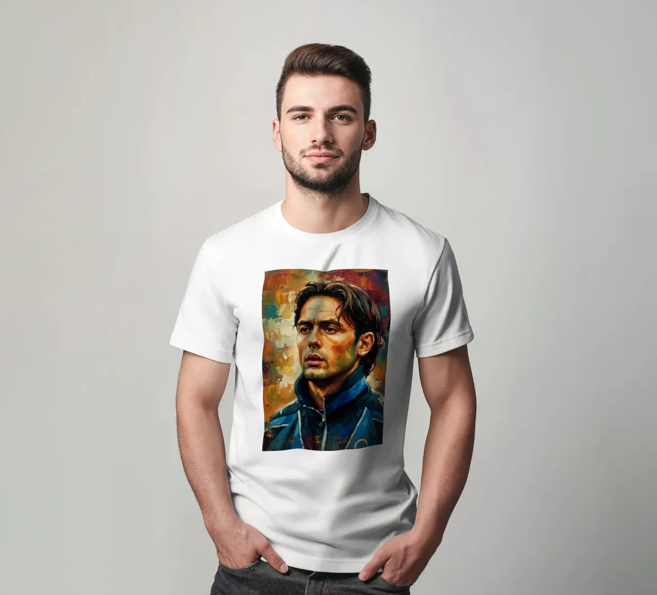 Filippo Inzaghi abstract art t-shirt da Lembayung art