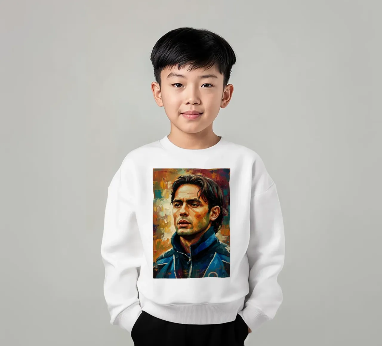 Filippo Inzaghi abstract art felpa bambino da Lembayung art