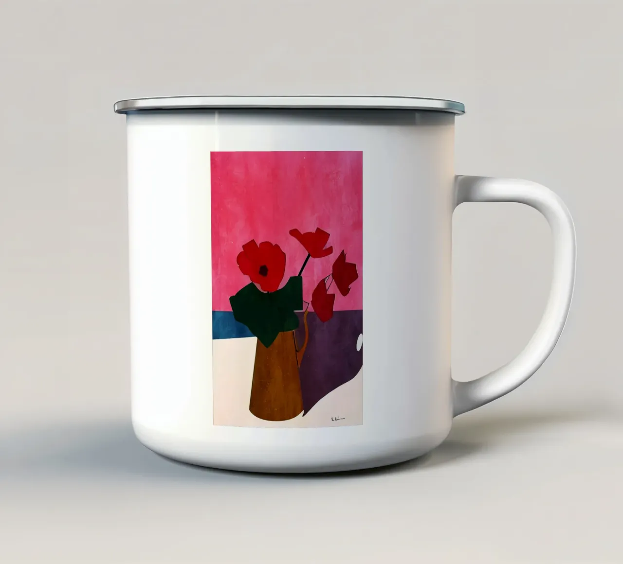 Flowers For You tazza in smalto da Bo Anderson