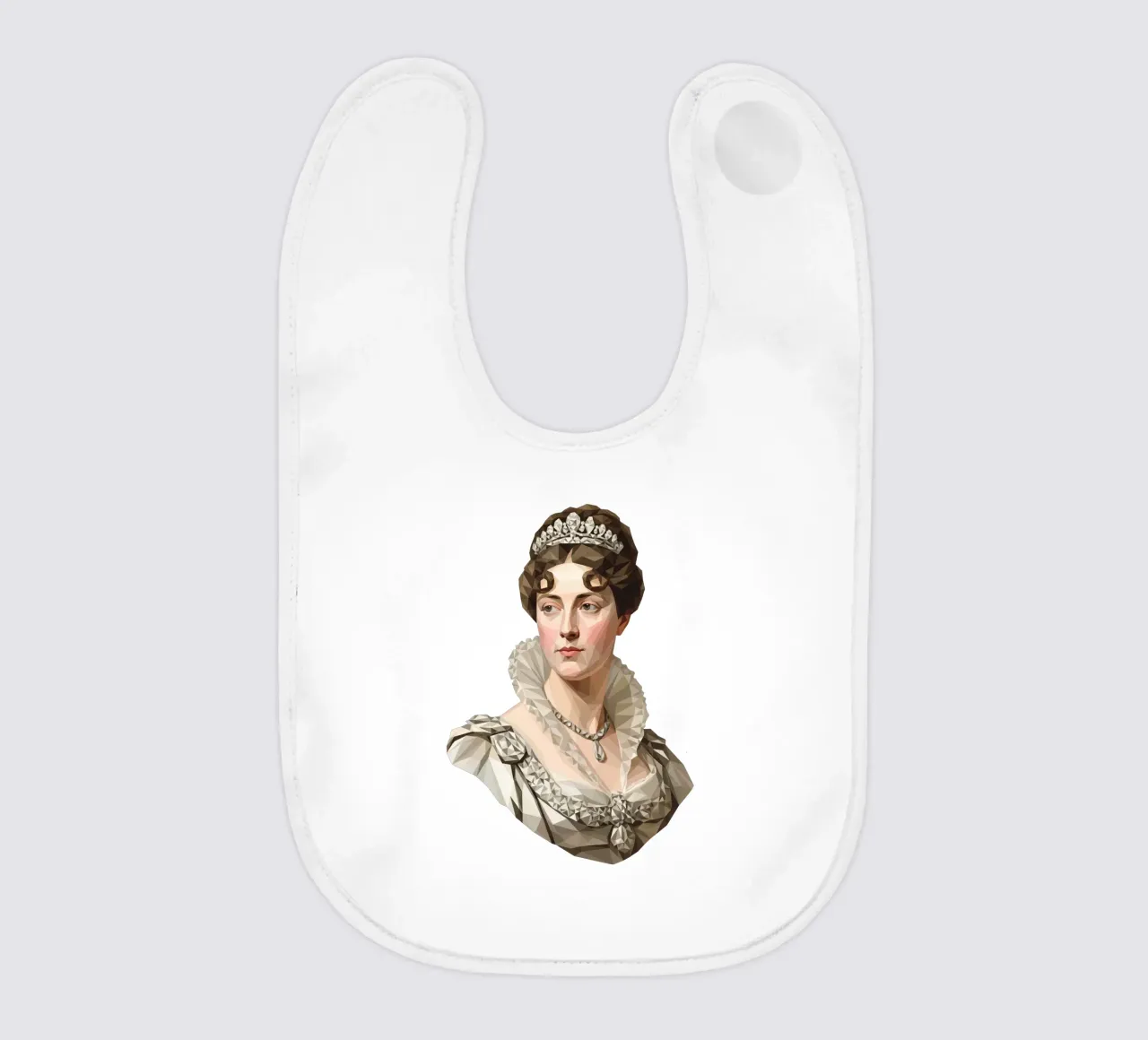 Porträt der Kaiserin Josephine Lowpoly Babylätzchen von Low Profile