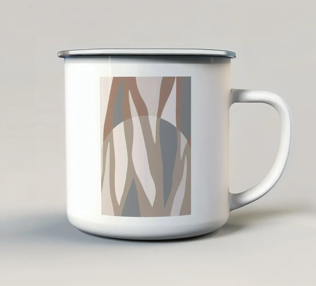 Terracotta geometric 02 tazza in smalto da Little Dean
