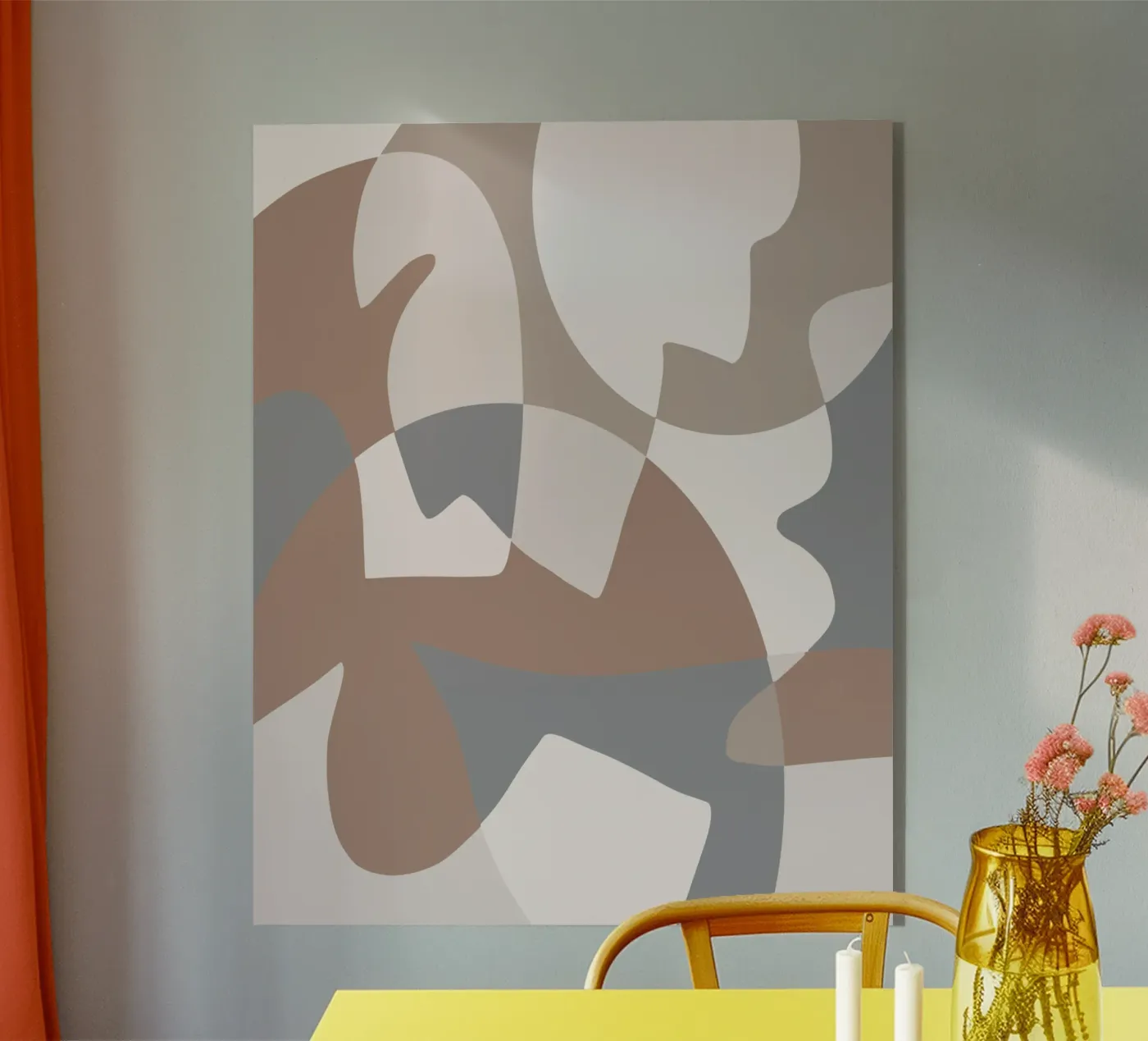 Terracotta geometric 03 plexiglass da Little Dean