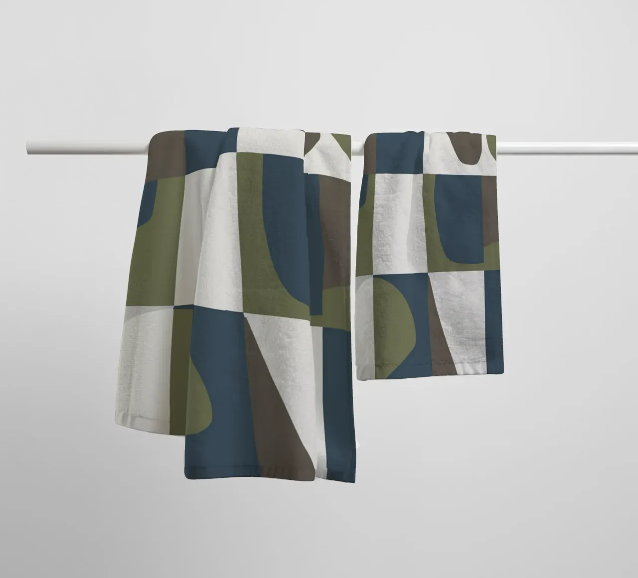 Scandinavian tiles 04 towel by Little Dean