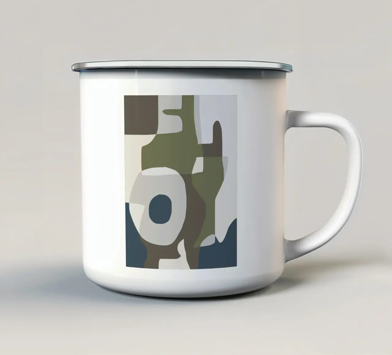 Piastrelle scandinave 05 tazza in smalto da Little Dean