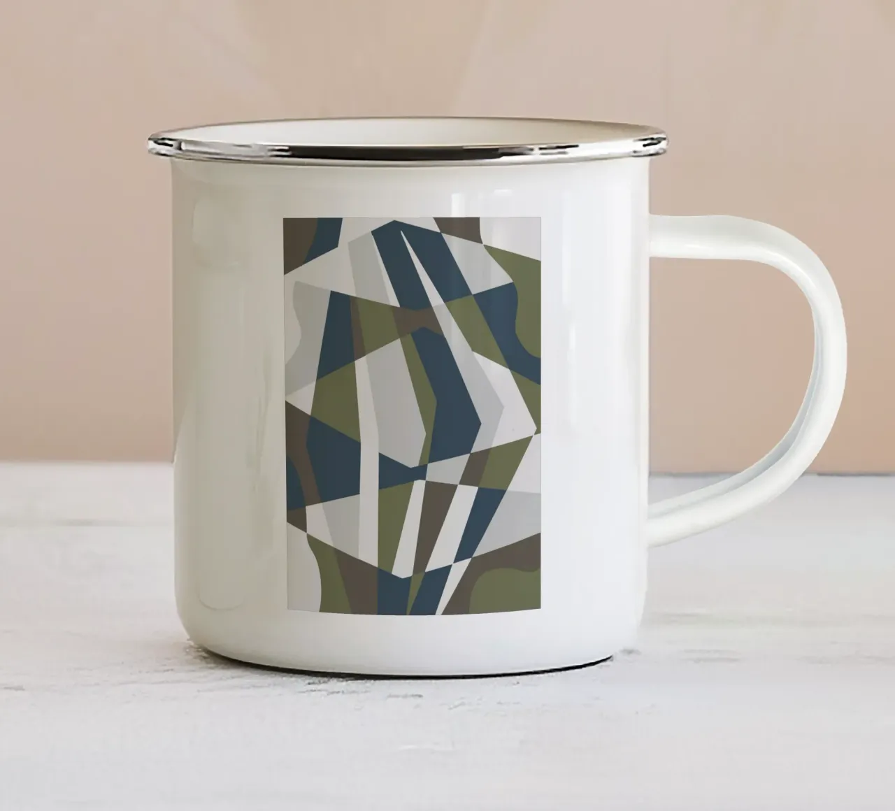 Piastrelle scandinave 06 tazza in smalto da Little Dean