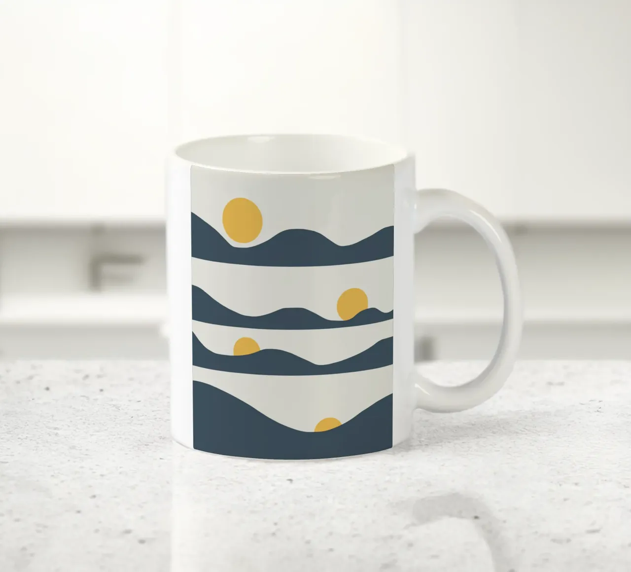 Sun phases ceramic mug by Little Dean