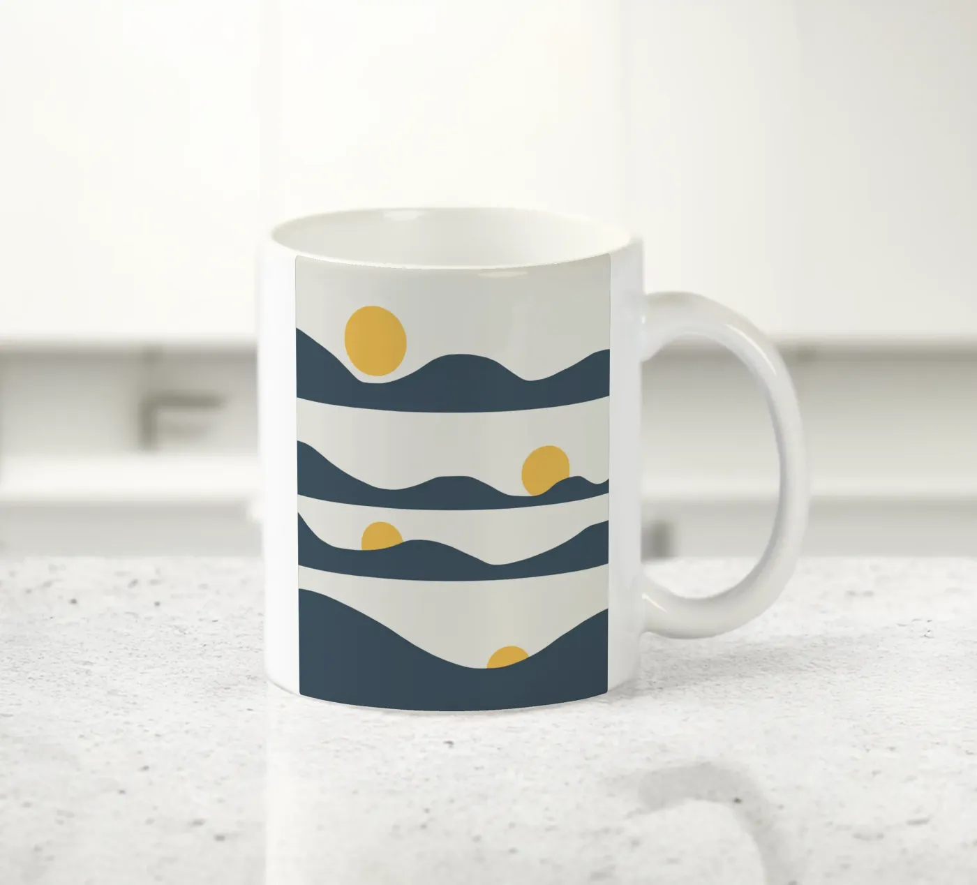 Sun phases ceramic mug by Little Dean