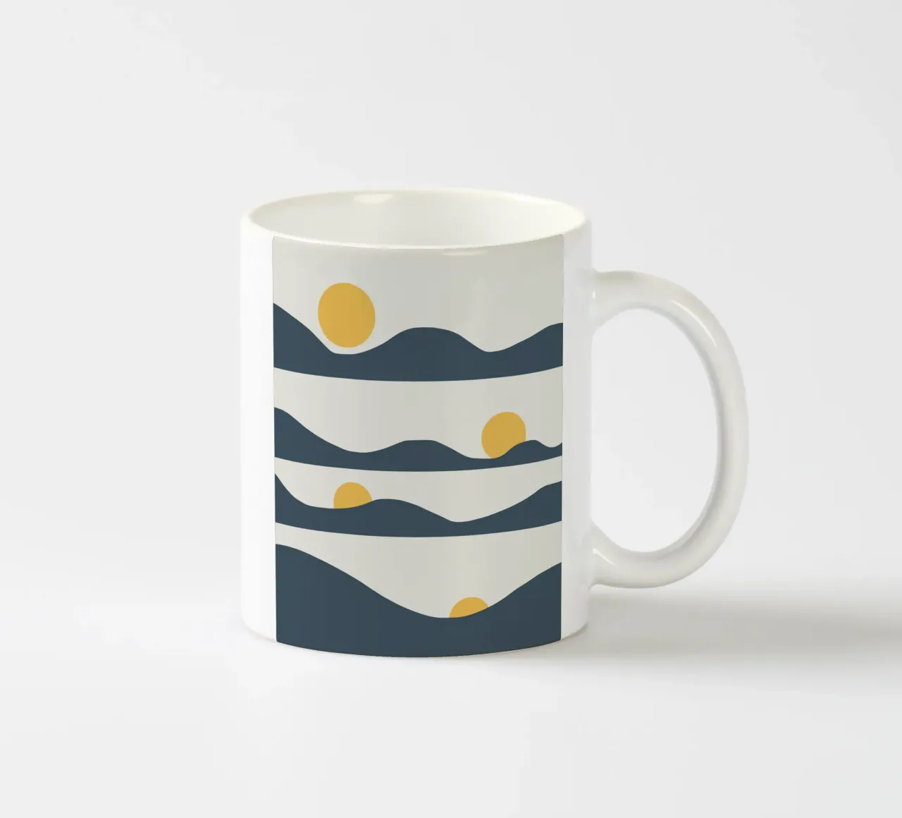 Sun phases ceramic mug by Little Dean