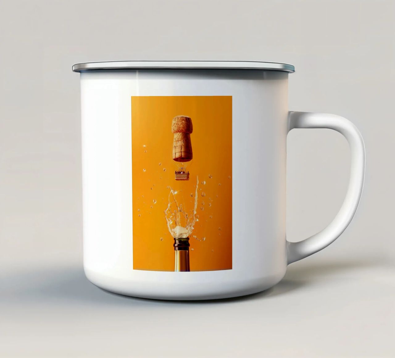 Prosecco leggero tazza in smalto da 360brain