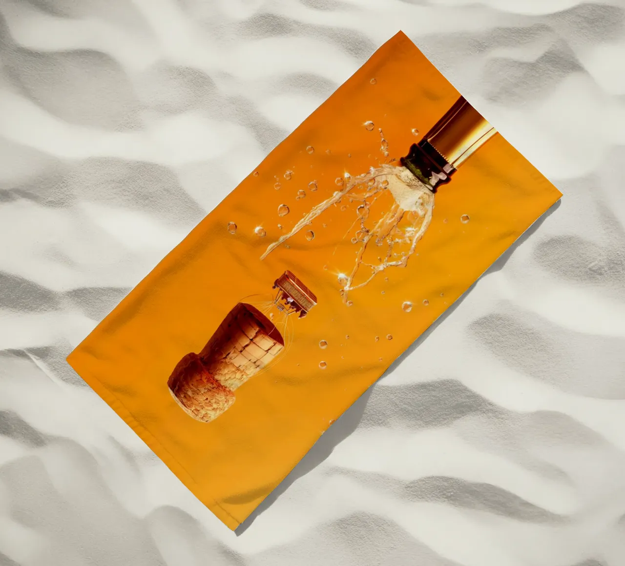 Light Prosecco beach towel by 360brain