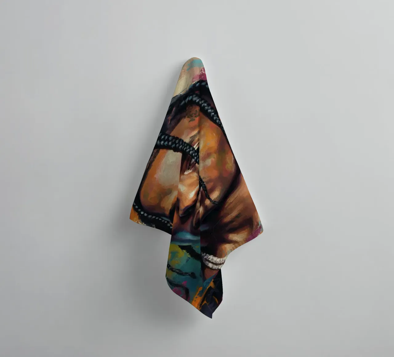 Travis Scott abstract art towel by Lembayung art