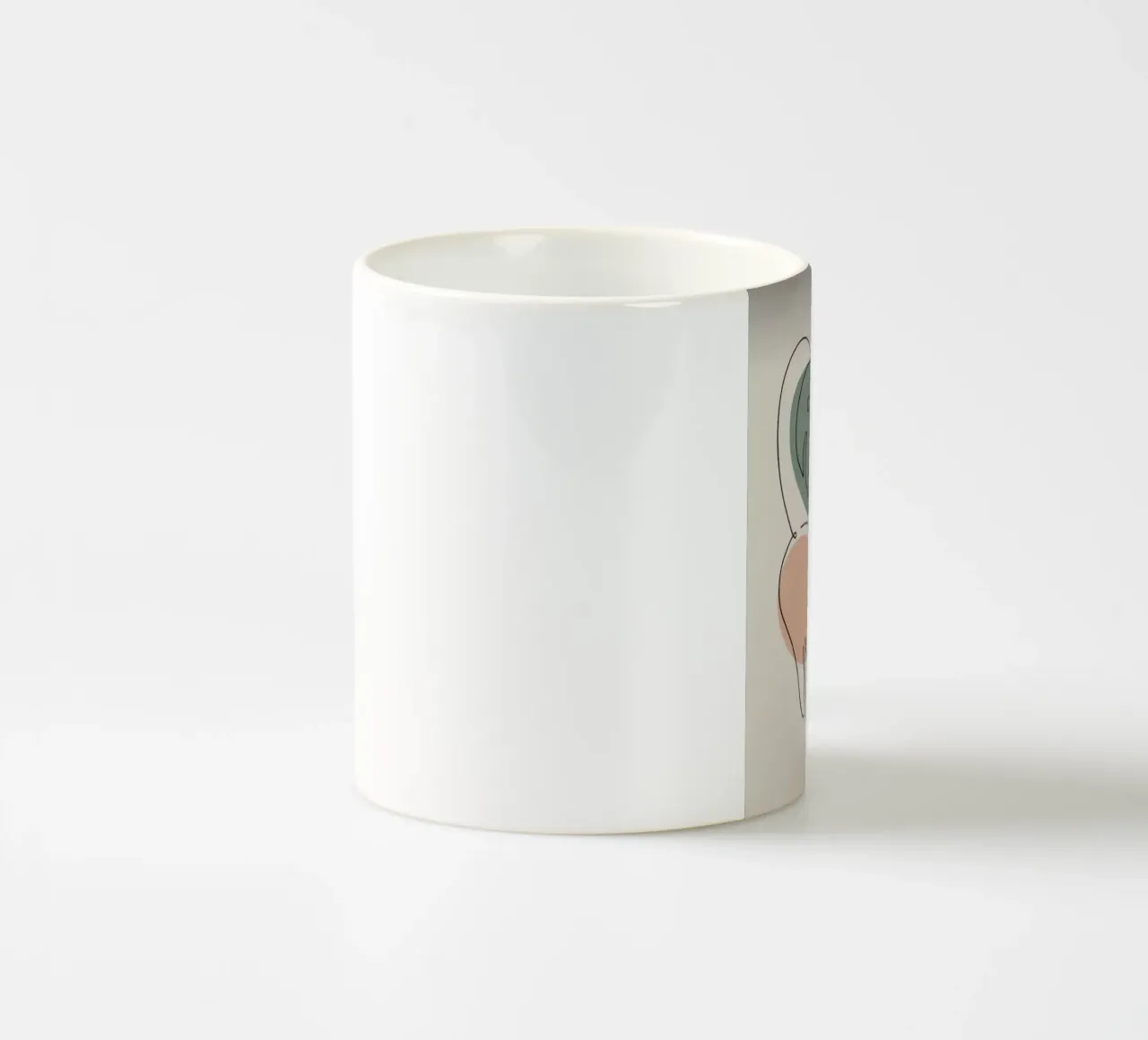 cat exercise and leaf tazza in ceramica da Grant