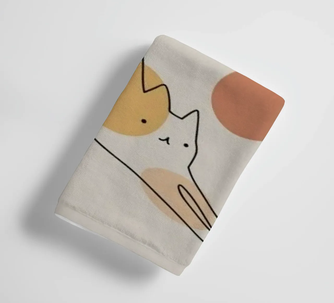 cat exercise and leaf asciugamano da bagno da Grant