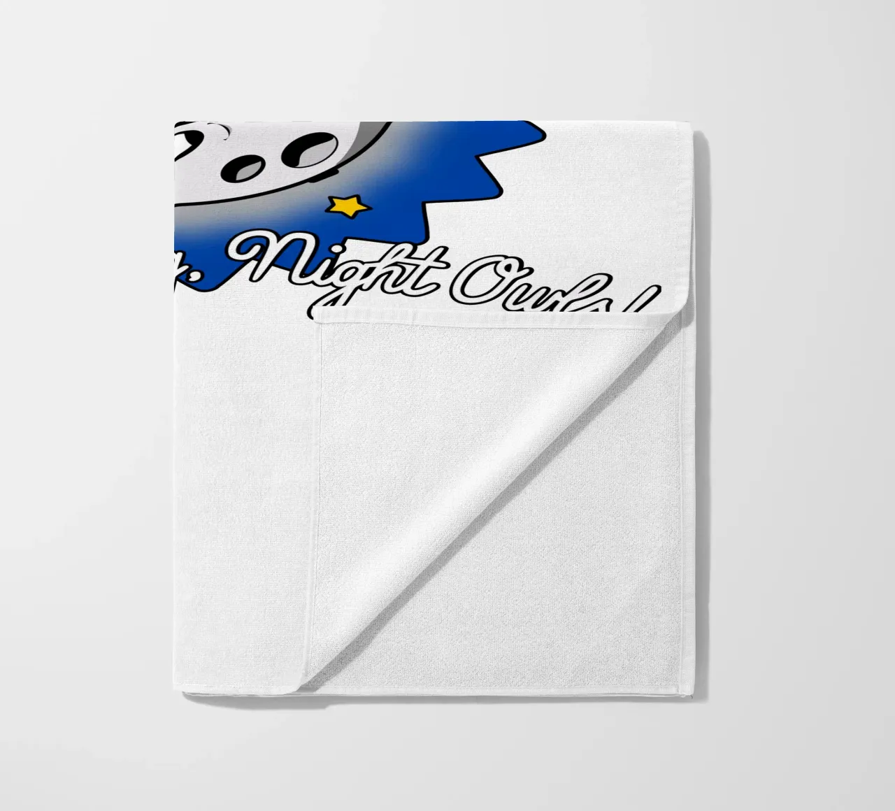 Guten Morgen Nacht Eulen Lustig Niedlich Cool Nachtleben Mond Strandtuch von sillyindustries