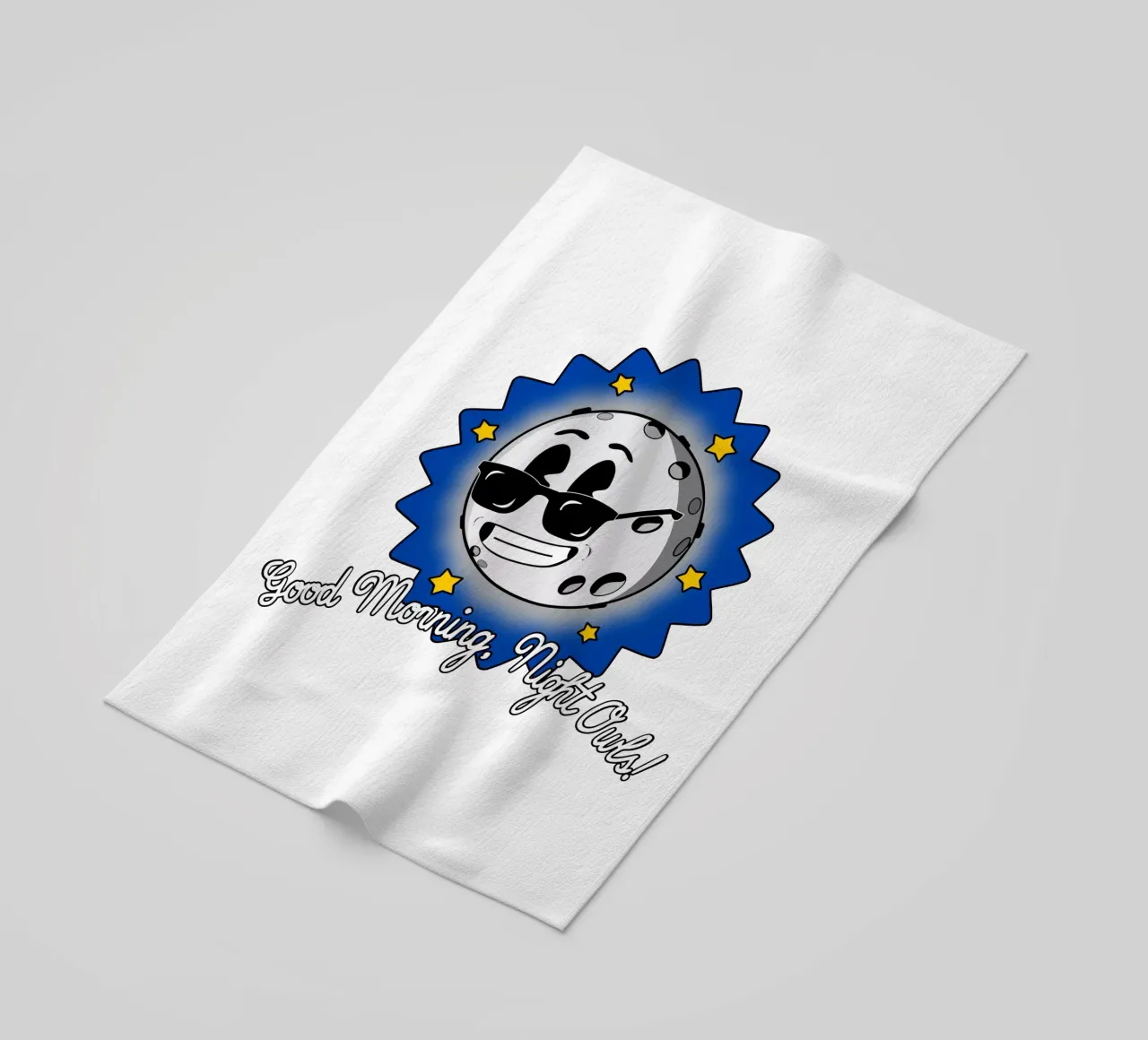 Guten Morgen Nacht Eulen Lustig Niedlich Cool Nachtleben Mond Strandtuch von sillyindustries