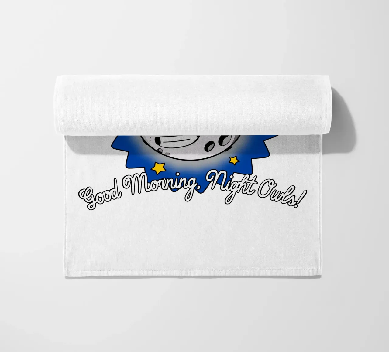 Guten Morgen Nacht Eulen Lustig Niedlich Cool Nachtleben Mond Strandtuch von sillyindustries