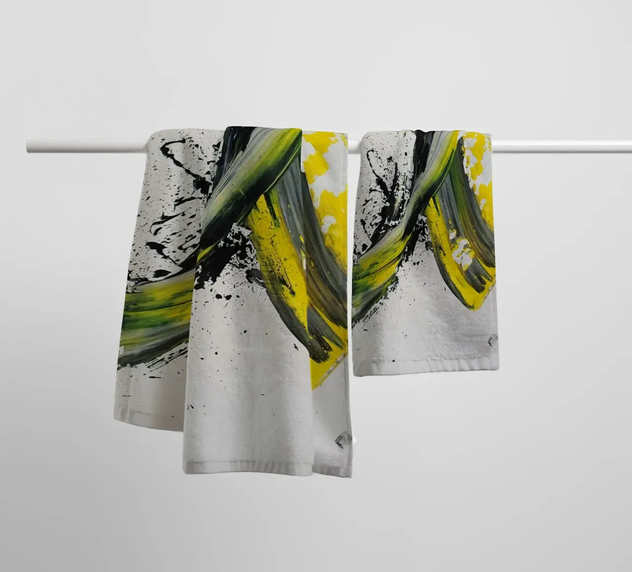 curve color ink art towel by Grant
