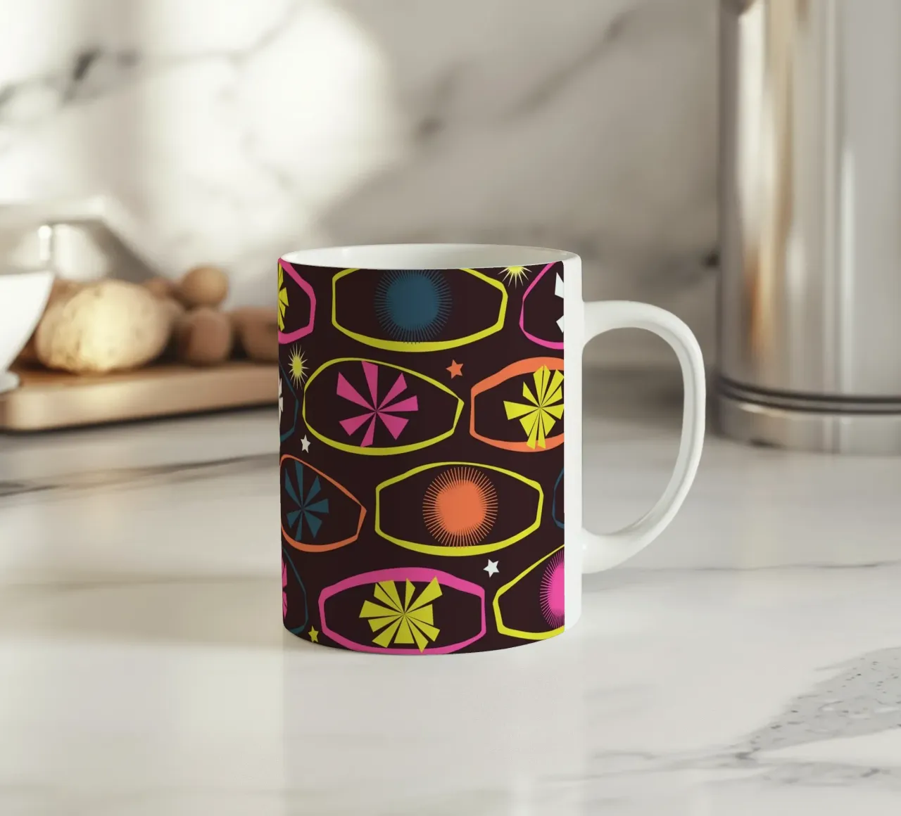 Stelle retrò tazza in ceramica da nicigabrieldesigns