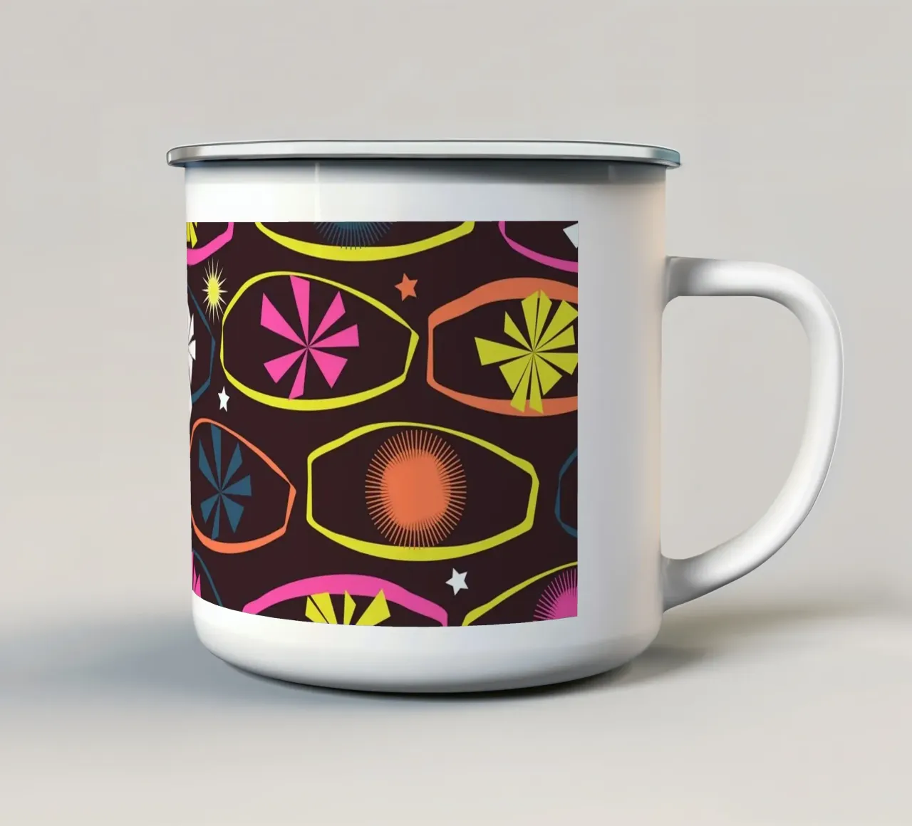 Stelle retrò tazza in smalto da nicigabrieldesigns