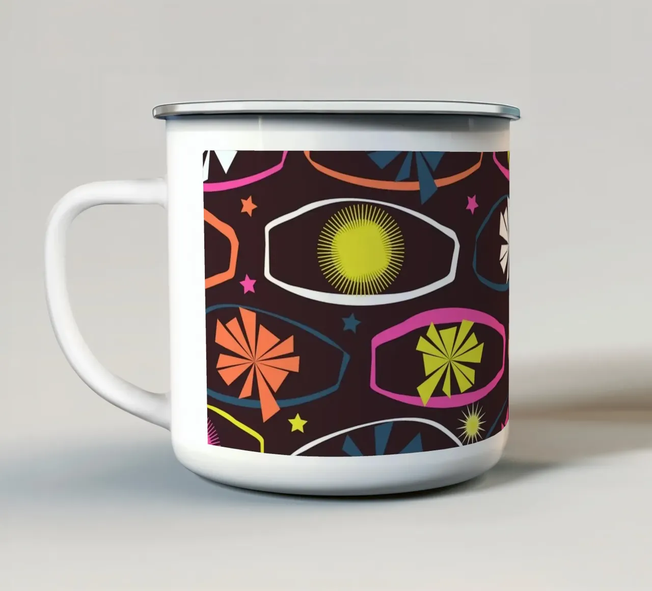 Stelle retrò tazza in smalto da nicigabrieldesigns