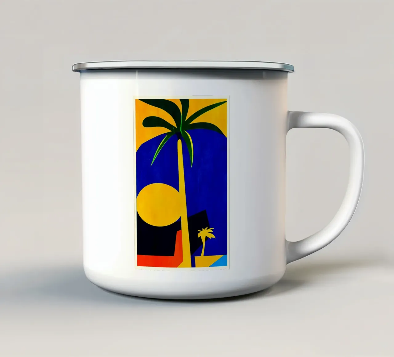 Palm Trees Emaille Tasse von Bo Anderson