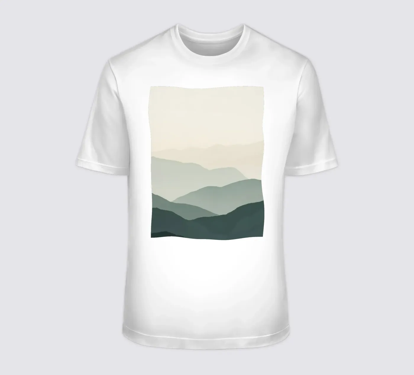 Watercolor Layered Mountain Ranges t-shirt da DesignDoodle