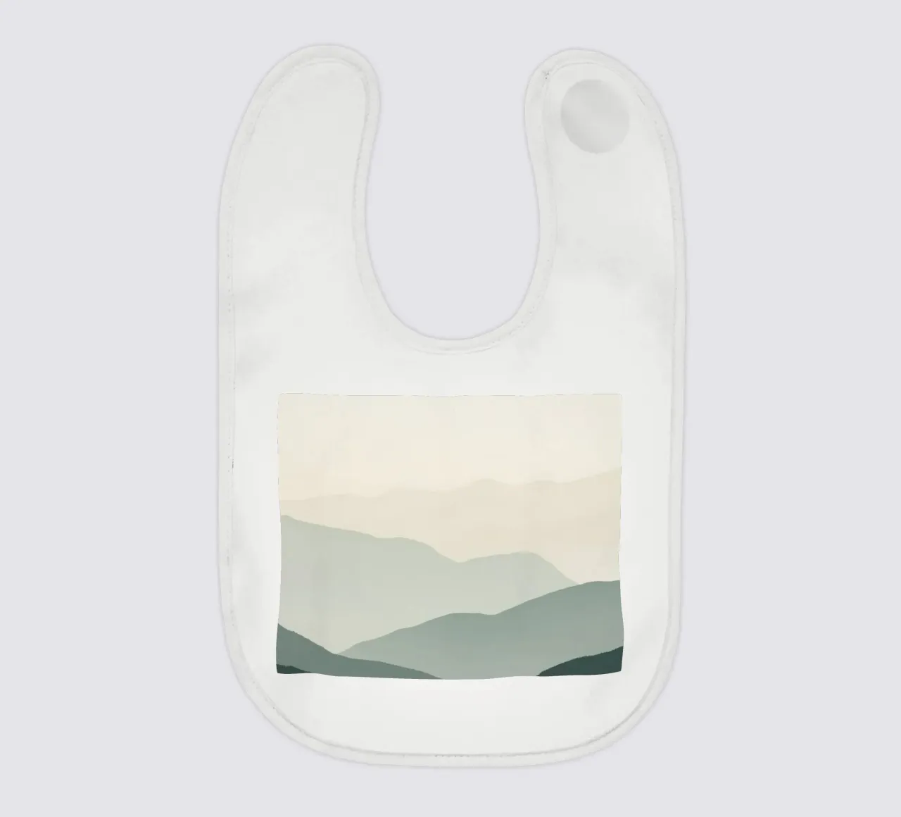 Aquarel gelaagde bergketens baby slabbetje van DesignDoodle