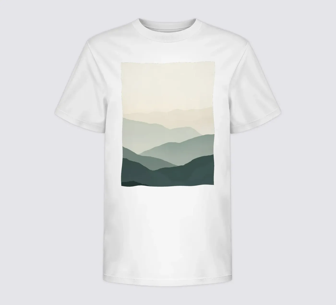 Watercolor Layered Mountain Ranges kinder t-shirt van DesignDoodle