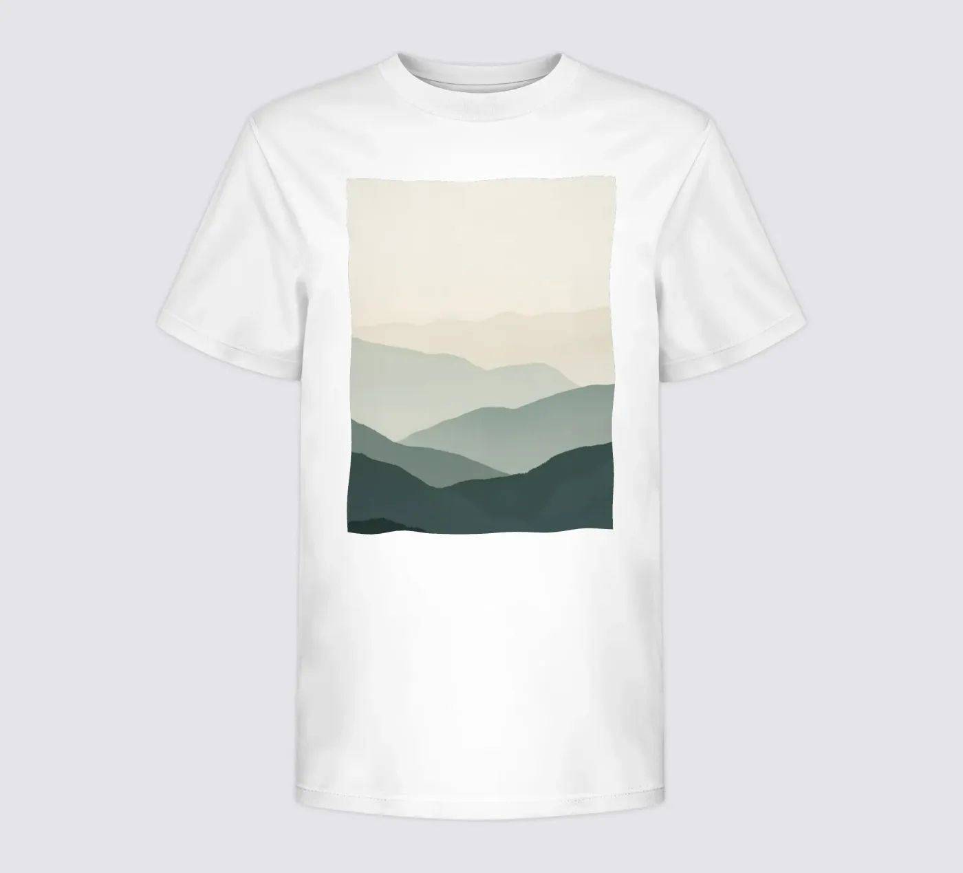 Watercolor Layered Mountain Ranges kinder t-shirt van DesignDoodle