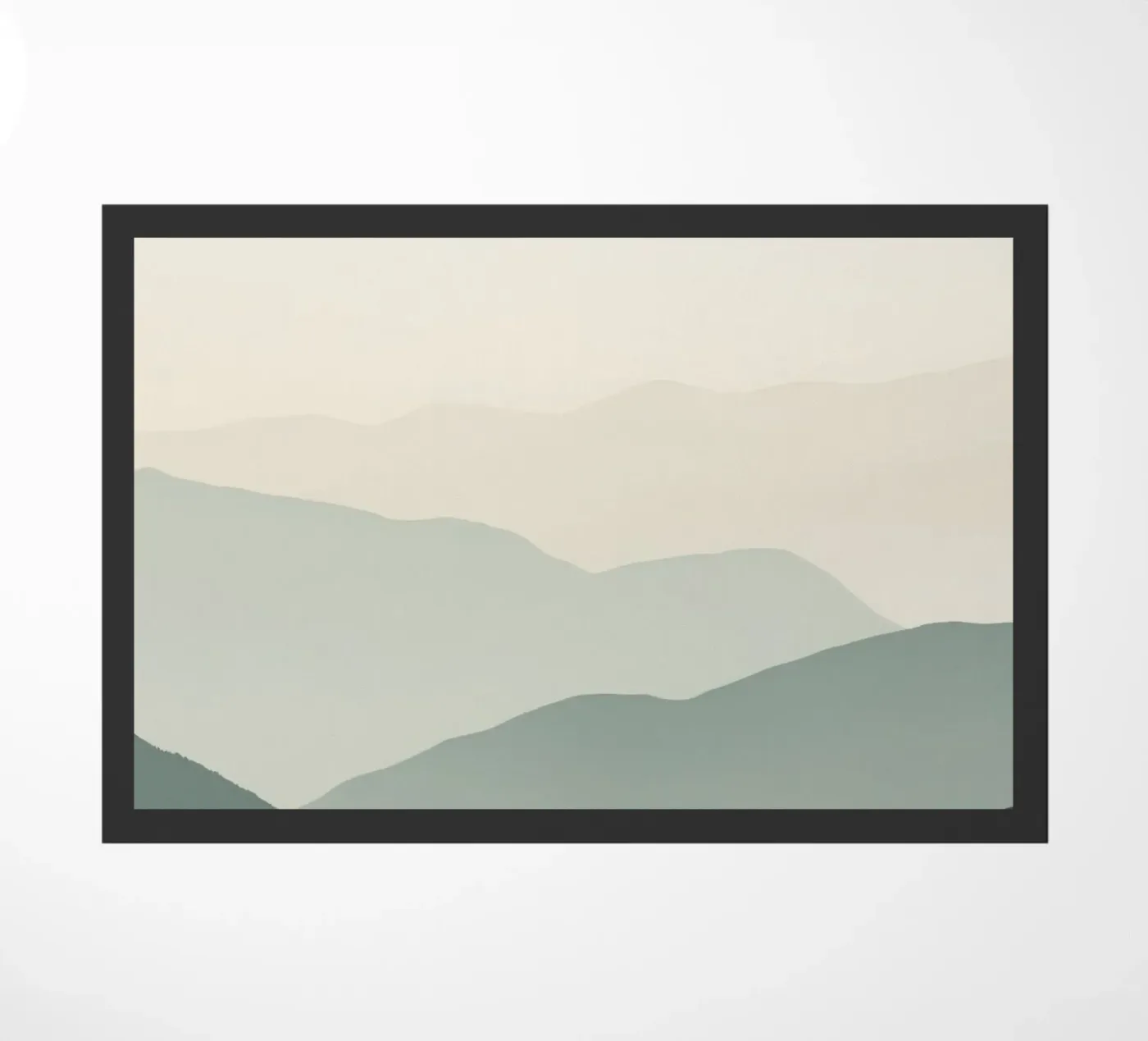 Watercolor Layered Mountain Ranges doormat by DesignDoodle
