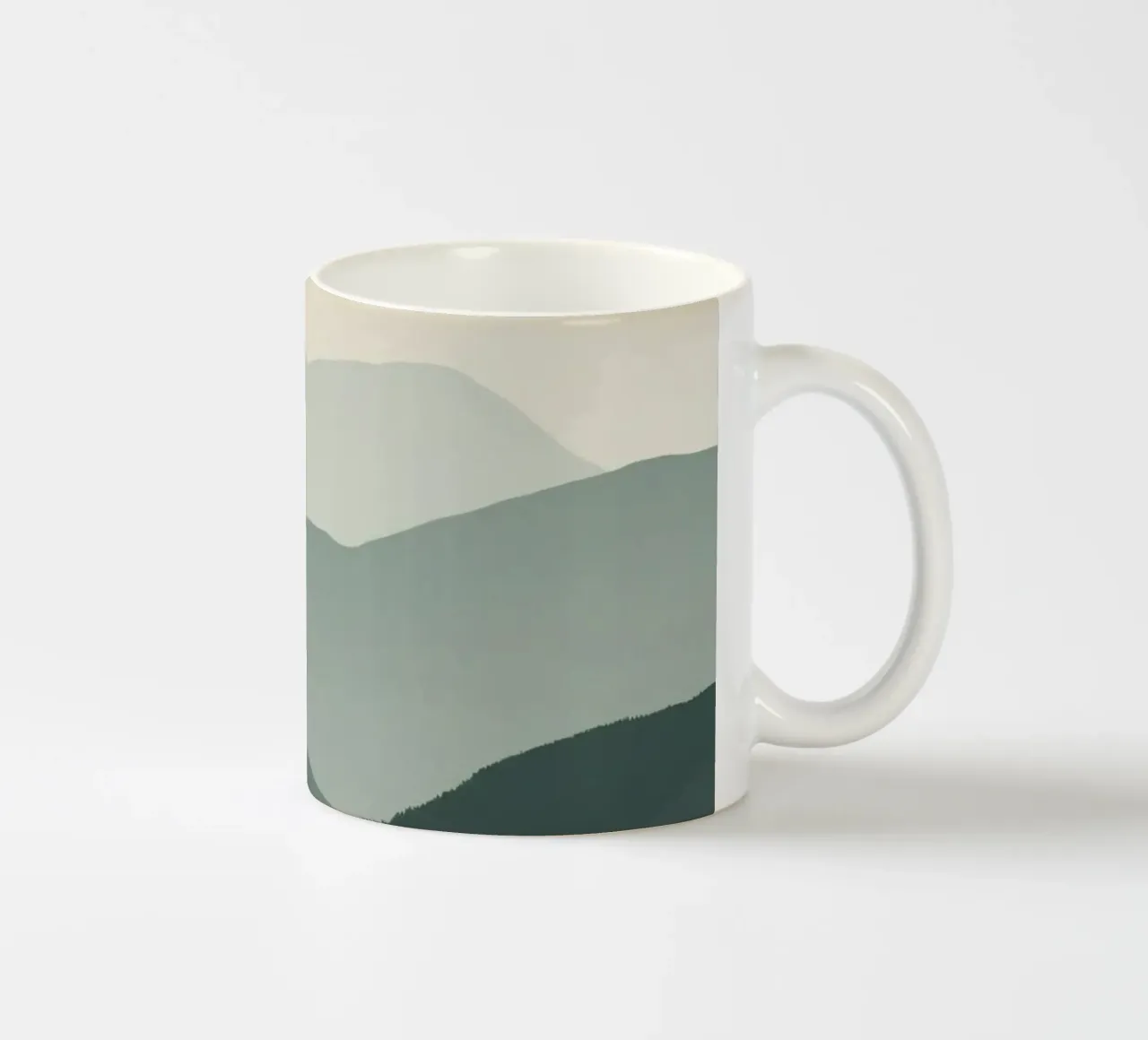 Watercolor Layered Mountain Ranges ceramic mug by DesignDoodle