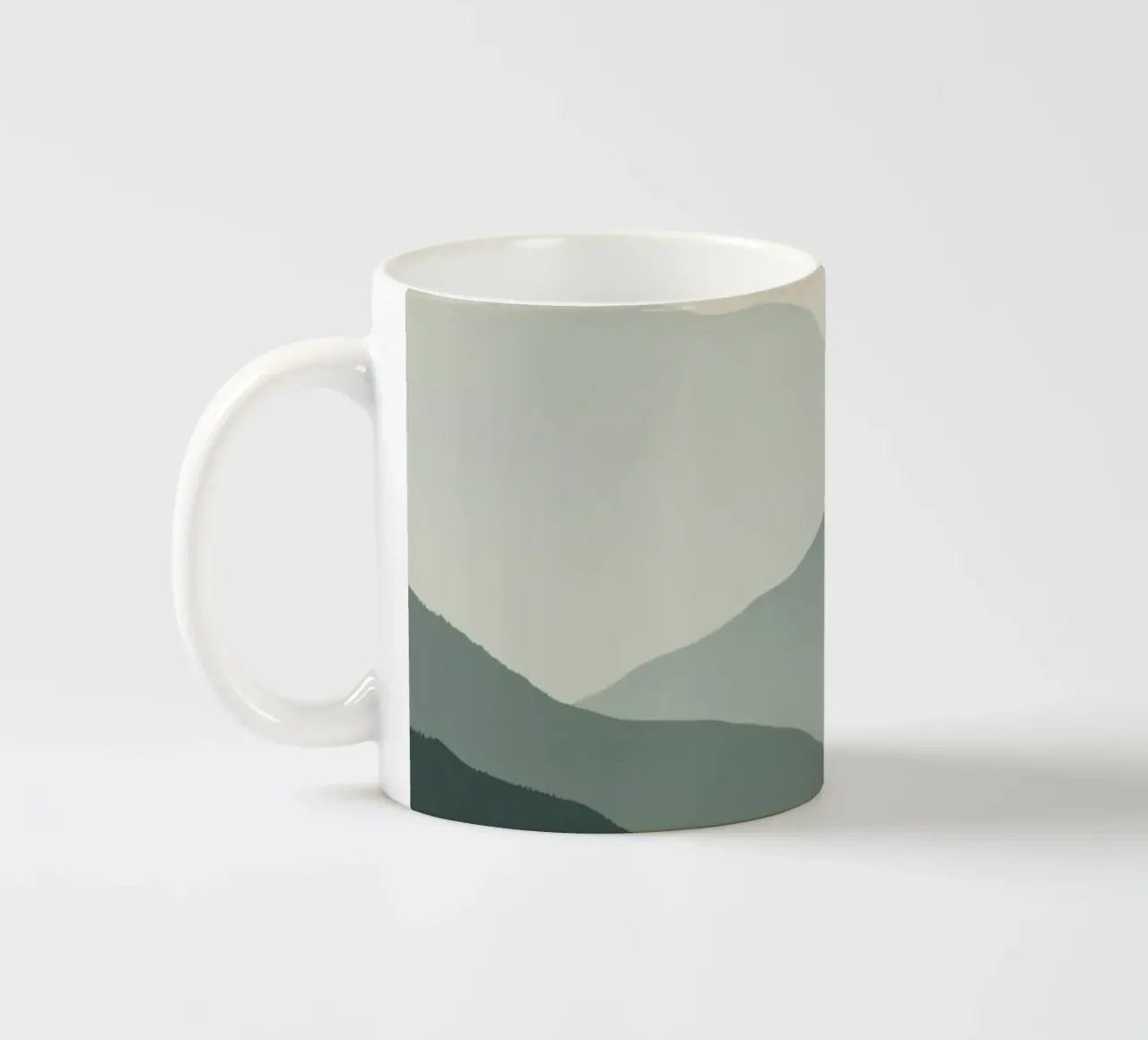 Watercolor Layered Mountain Ranges ceramic mug by DesignDoodle