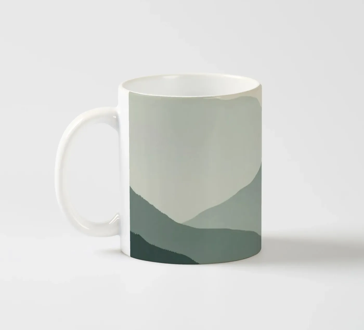 Watercolor Layered Mountain Ranges ceramic mug by DesignDoodle