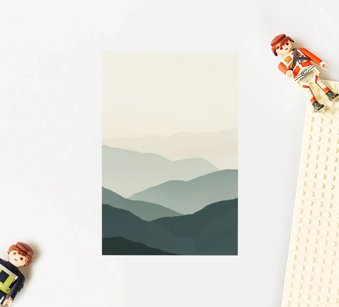 Aquarel gelaagde bergketens sticker van DesignDoodle