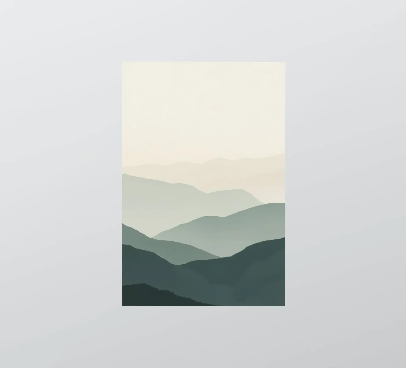 Aquarel gelaagde bergketens sticker van DesignDoodle